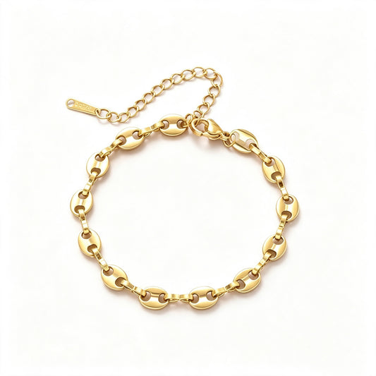 Coffee Bean Layered Bracelet,  Daily Wear Bracelet